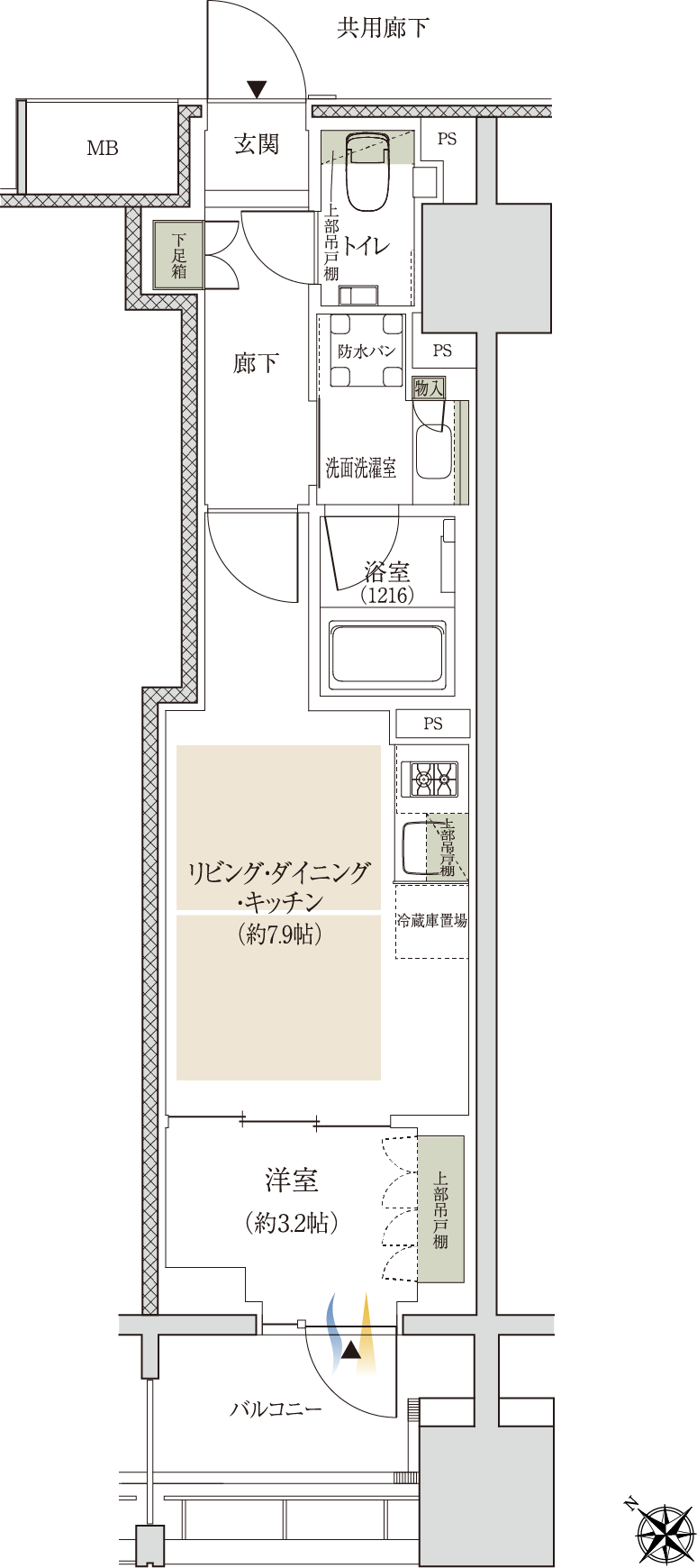 Cタイプの間取図