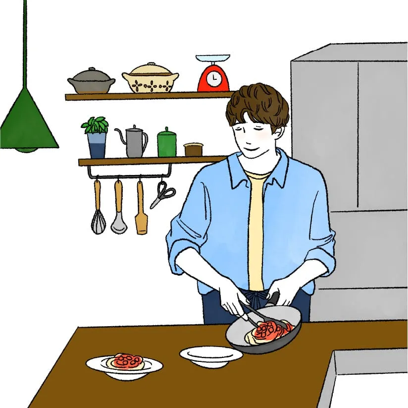 お気に入りのキッチンで趣味の料理がはかどる