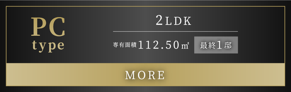 PCtype 2LDK 専有面積112.50㎡ 最終1邸