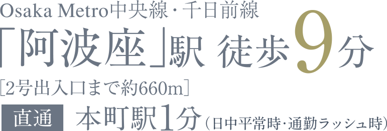 Osaka Metoro 長堀鶴見緑地線「西大橋」駅徒歩5分（約340m）